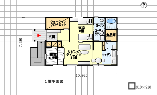 高齢世帯向け介護 バリアフリー仕様の間取り 平屋 西玄関 2ｌｄｋ 23坪 住みやすい間取りのヒント