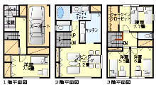 ３階建ての間取り図集