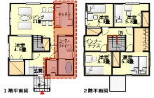 キッチン水回り重視の間取り図集