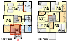 南玄関の間取り図集