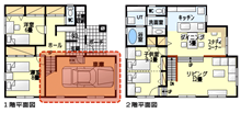 車庫付きの間取り図集