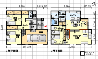 車庫付 間取り例 メリット デメリット解説付き間取り図集