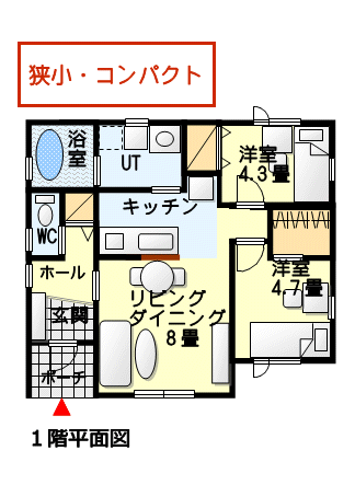 狭小 コンパクト 間取り例 メリット デメリット解説付き間取り図集