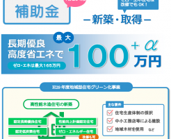 長期優良 高度省エネで１００万円ーH29年度地域型住宅グリーン化事業